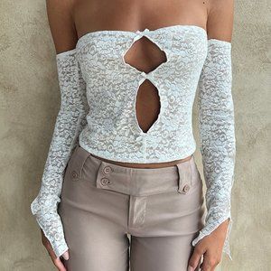 Tiger Mist Nola Top in White